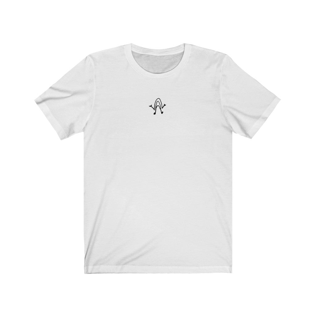 Almond w/ Arms and Legs White Unisex Jersey Short Sleeve Tee