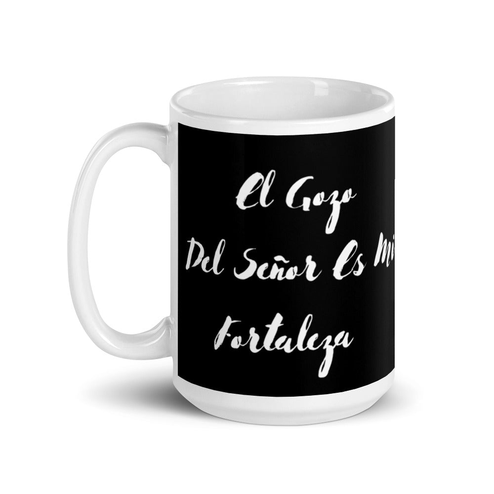 El Gozo Del Señor White glossy mug